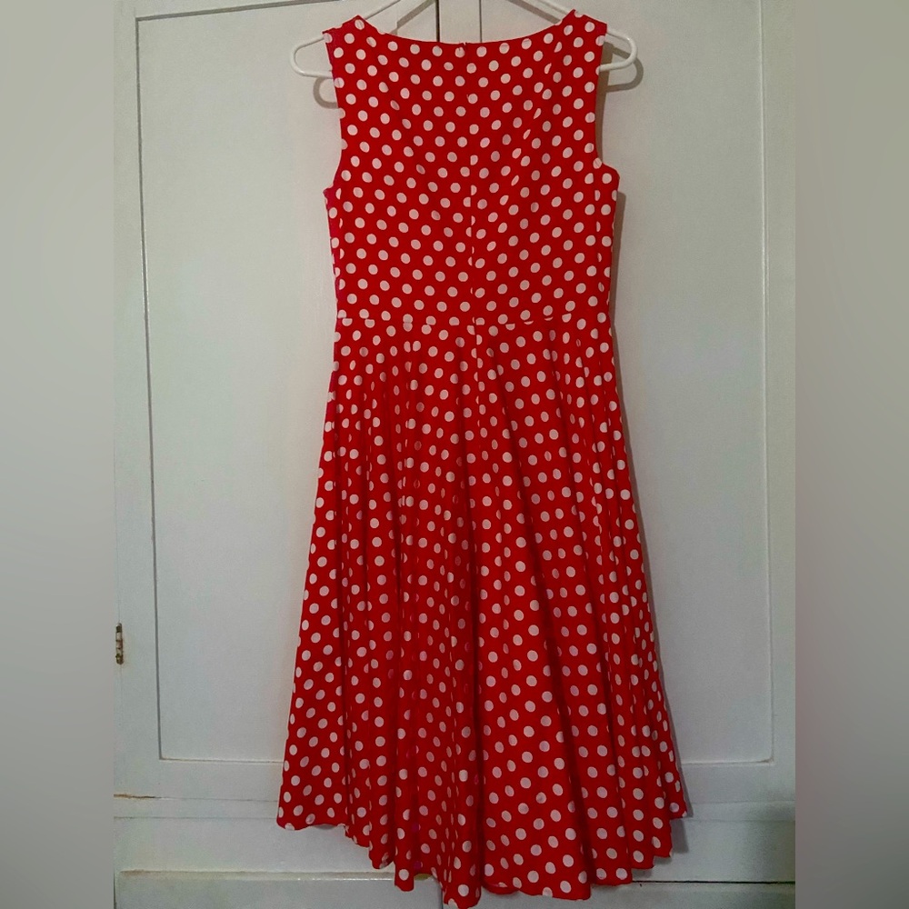 Dollz & Dames Red Polka Dot Dress View 2
